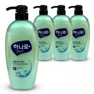 애경 하나로 플러스 비듬 두피 가려움 케어 샴푸 린스 겸용 680ml 4개