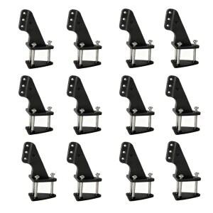 12 세트 나일론 컨트롤 혼 L20 W14 H29mm 3 홀 위치 RC 비행기 KT 모델 평면 DIY 부품 액세서리(M2x20mm 나사 포함)