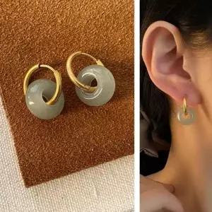 [알티피아]아벤츄린 원석 옥 타이거아이 스테인리스 은침 반지