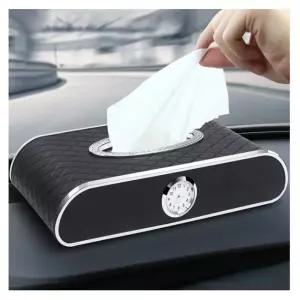 프라임 가죽 블랙 휴지케이스 번호형각티슈 냅킨 사각 인테리어 차량 커버 티슈통 보관함