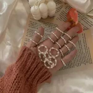 [알티피아]진주 구슬 장식 여성용 데일리 비즈 손가락 반지