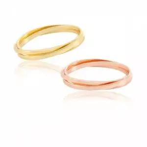 화이트 실버 꼬임 메탈 반지