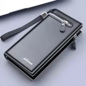 남성용 가죽 지퍼형 장지갑 카드 수납 휴대폰 케이스 지갑