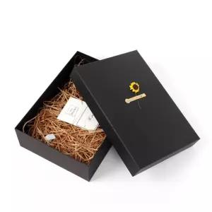 설렘 조명 선물상자 쇼핑백세트(35x25cm) (블랙) (썬플라워) 박스 케이스 포장 고급