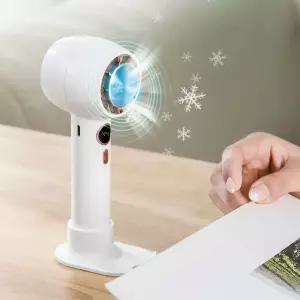 아우라 급속냉각 아이스 핸디팬 휴대용 에어컨선풍기얼음 쿨링마사지 시원한 가벼운 미니 책상 탁상용
