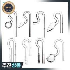 VIV 유리 유입 유출 파이프 릴리 스핀 모란 Ochid 수족관 필터