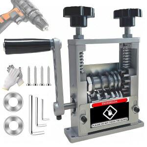 수동 와이어 스트 기계, 드릴 구동 핸드 크랭크 도구(6채널 및 5개 블레이드 포함), 0.06-0.65인치 스크랩 와이어용 도구, 구리 필러 기계(실버)