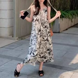 민소매 여자 여름 롱원피스 휴양지룩휴가 바캉스 여성 끈나시 휴양지