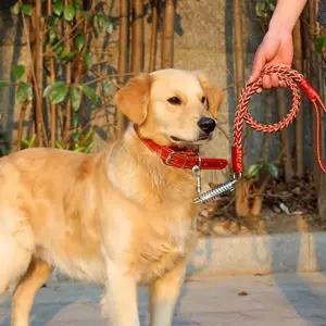 할인 애완견 가죽 로프목걸이 - L / 대형견 리드줄 Fuu9+8zJC