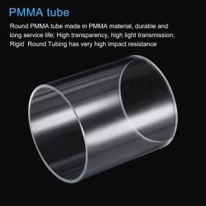 100mm 투명 원형 릴 튜브 견고한 파이프 고강도 플렉시 유리 PMMA 조명 모델 배관 공예용