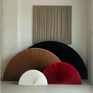페이퍼아트 부채장식 인테리어 4색 쇼윈도 5종 디스플레이 오브제