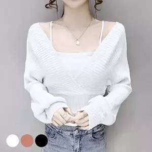 랩스타일 스퀘어 나시 일체형 퍼프 소매 티 URD-244 (KYR-WCDF454)