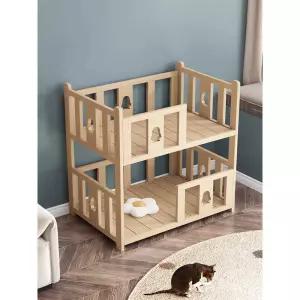 강아지 2층침대 출입구 펫베드 반려견 베드 계단 애견 53x38x80cm