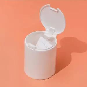 원터치 화장솜 케이스 10368 원형RD 수납 보관함 면봉 플라스틱보관함 악세사리보관함