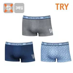 TRY 주니어 남성 폴리스판 드로즈 팬티 3매입 속옷고급학생 데일리 초등 중학생 고학년 사각 쥬니어사각 남