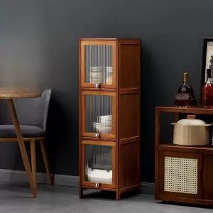 원목 그릇장 레트로 프렌치 장식장 찻잔 진열장 그릇 3단 30cm