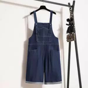 캐주얼한 디자인 데일리룩 점프수트 데님 멜빵 반바지 jaM3+7XOO