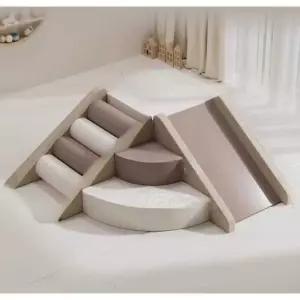 실내 쿠션 미끄럼틀 가정용 블록 세트 놀이 등반 거실 B