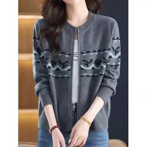 (귈림) 노르딕 자카드 집업 니트 가디건(G5WCD040P)