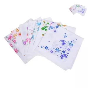 순면 정사각형 은은한 꽃프린팅 이중 가제나염 손수건 롱손수건