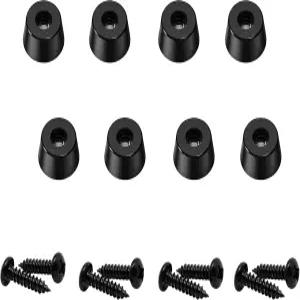 후나야마 8Pcs 스피커 격리 패드 전자 기타 앰프 스피커용 고무 발 키트 턴테이블 도마 0.6 W x 0.3 H 블랙