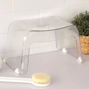( )목욕 욕실 화장실 스툴 발받침대 미끄럼 방지 투명 의자 목욕탕 샤워 좌식 아크릴