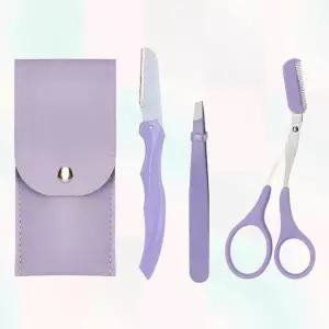 [셀러허브]숱가위 수납 도구 3종 트위저 눈썹칼 세트 휴대용 (S44882778)