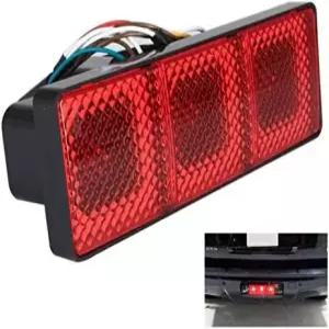 라이트업 직사각형 트레일러 히치 리시버 커버 브레이크 테일 턴 라이트 3-in-1- 핏 2인치