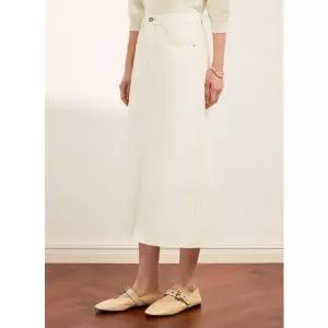 매장정품 SHESMISS 쉬즈미스 슬릿 미디 데님 스커트 1136738