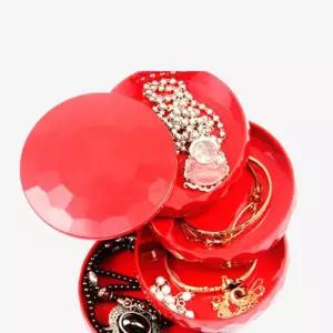 OH 로에보 크리스탈 4단 악세서리 보관함귀걸이정리함 4단보석함 악세서리함 악세사리함 다용도 도보 장식