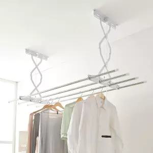 천장 빨래건조대 2단 125cm 베란다 천정형 봉옷대 건조 세탁용품 이불 수건 양말 자취방 원룸