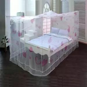 ( )러브 하트 사각 모기장 침대 모기장 캠핑 방충망 중형