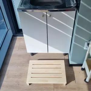 이앤위즈 WIZ0187 씽크업 원목 발판 500나무발받침대 발받침대 대대