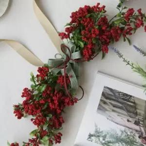 플라워 가랜더 조화 가렌더 방문 꾸미기 인테리어홈파티더 꽃가랜드 가랜드 벽장식 소품 가더