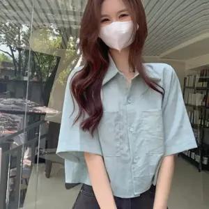 루즈핏 린넨 카라셔츠 LL-T105솔리드남방 여름 반팔 여성 여자 심플