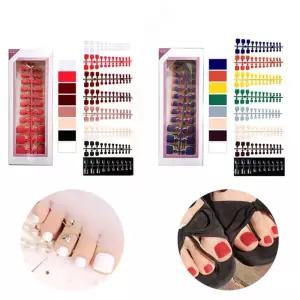 패디큐어 무광 패디팁 8종 세트인조 발팁 네일스티커 아트 셀프 패디 연장