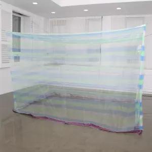 블루 사각모기장 중대 2-3인침실모텐트 침대 침대모 아기 방모장 충망 끈모장 실내 모텐트