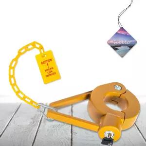 헤비 듀티 - 킹 핀 잠금 강력한 강철 다섯 번째 휠 트레일러 RV 등 방지 밝은 주의 태그 억제 및 방향제