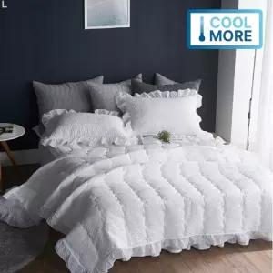 퓨어프릴 리플 아사 여름 간절기 이블 퀸 화이트용이불 쿨이불 냉감 아이스