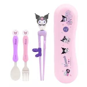 쿠로미 맥스젓가락 스푼포크 케이스 4P세트연습용 저분 용저분 어린이집준비물 선물 어린이용 캐릭터 아기