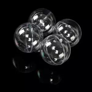 파티소품 투명 플라스틱 볼 캡슐 공 아크릴공 구 뽑기 둥근 이벤트용품 4p 10cm