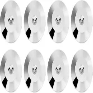 8개 25 x 4mm 범용 구리 스피커 스파이크 패드 충격 베이스 격리 스탠드 피트 콘 매트 바닥 디스크(실버)