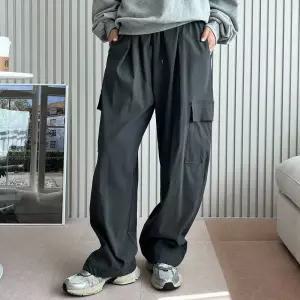 앞셔링 카고바지 와이드팬츠 편한 허리밴딩 조절할머니 여자슬랙스 코듀로이 기모 키작녀 여성조거 배기 누