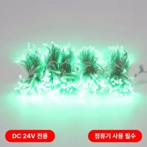 비츠온 LED 트리구 300구 연결형(DC24V) 투명선 녹색(정류기 별도) in-55914와이어전구 크리스마스장식 캠