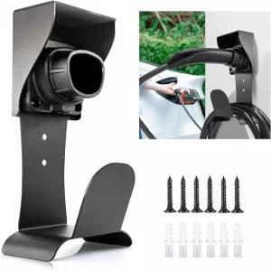 버스디스 EV 충전기 홀더-J1772 커넥터 노즐 홀스터 도크 및 J-훅 조합 케이블 홀더 벽걸이 전기 자동차