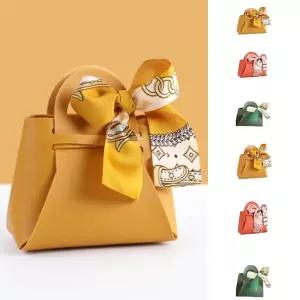 키밍 선물 포장 미니박스 10p PU 구디백 답례품 M포장 가방 상자 고급지 포장백 돌잔치 과자 캔디백 가죽백