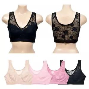 여름 노와이어 망사 인견브라 엄마 할머니 국산 빅사이즈 이어 조끼 조끼형 레이스 선물