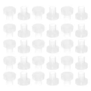 하핑턴 30개 플랜지 슬리브 베어링 4.1mm 보어 5.5mm OD 9mm 길이 나일론 부싱 샤프트 흰색