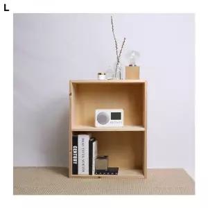 고급 삼나무와이드 DIY2단책장꽂이 인테리어소품 북선반 수납 다용도 도장 미니 수납장 원목 DIY 조립 정리