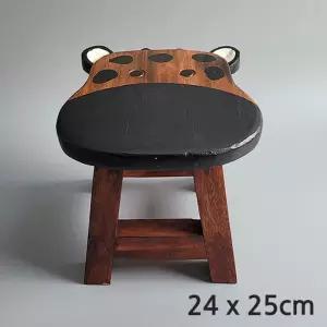기린 동물 캐릭터 원목 의자 스툴나무 어린이 키즈체어 원형 우드